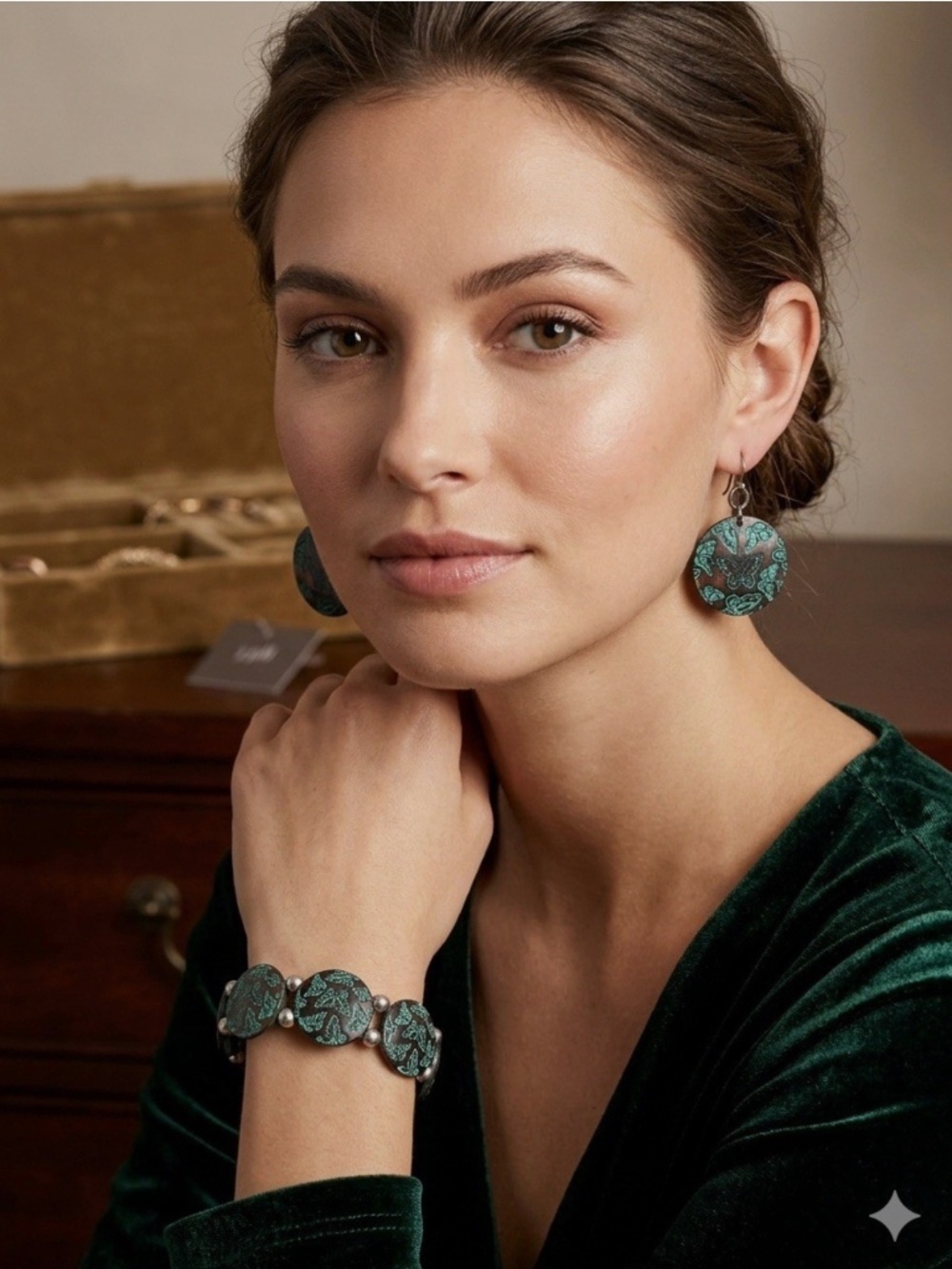 J. Jill Butterfly Blues bracelet and earring set